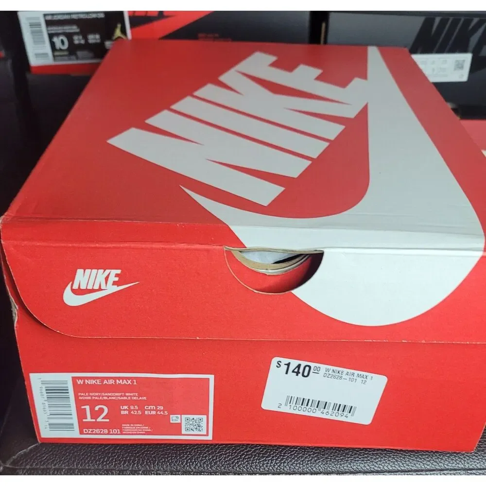 Nike Air Max 1 Pale Ivory Sanddrift DZ2628-101 Women's Size 12 New OG Box